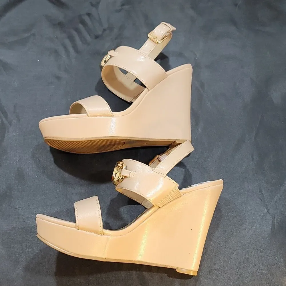 BRAND NEW GBG LOS ANGELES ESPADRILLE OPEN TOE WEDGE SANDAL